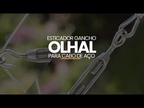 Esticador Gancho Olhal Para Cabo de Aço de 3/16" Pol Mk