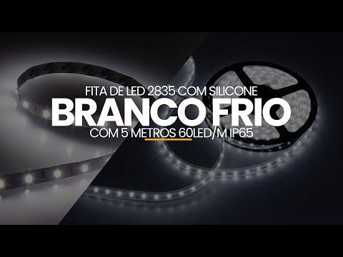 Fita de Led 2835 Com Silicone 6000k Branco Frio Com 5 Metros 60led/m Ip65 Led Line