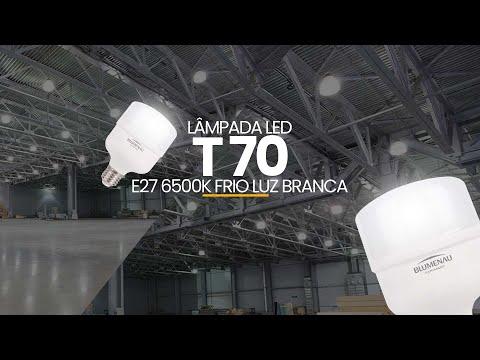 Lâmpada Led T70 E27 6500k Frio Luz Branca de 20w 1600lm Bivolt Blumenau