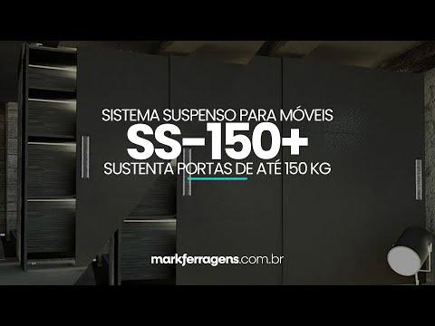 Sistema Para Porta de Correr de Armário Ss150 + 3 Portas Rometal