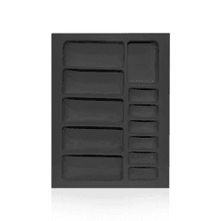 Porta Notas Com 12 Nichos Cédulas E Moedas 43,2x31cm Cor Prata