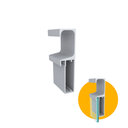 Perfil Puxador Montante Em Inox Polido Para Vidro Rm057 Rometal