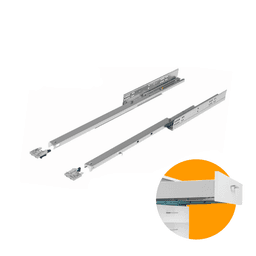 Corrediça Trilho Telescópico Invisível Com Amortecedor Soft Closing de 500 Mm Hd