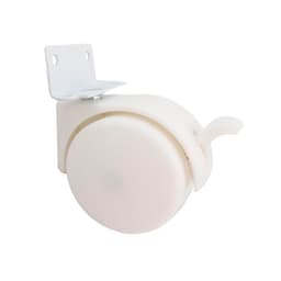 Rodinha Ou Rodízio Com Chapa L 50 Mm Com Freio Na Cor Br Bigfer