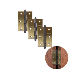 Dobradiça Comum Em Fumê 3.1/2" Pol Com Pino Bola Tolemat