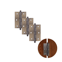 Dobradiça Comum Em Antique 3.1/2" Pol Com Pino Bola Tolemat