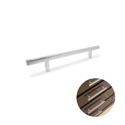 Puxador Haste Quadrado Polido 128 Mm / 20 Cm - Renna