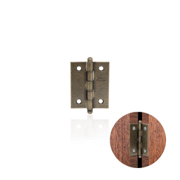 Dobradiça Comum Em Ouro Velho 2" Pol Com Pino Bola União Mundial