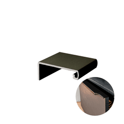 Perfil Puxador Facetato Preto Rm183 Rometal