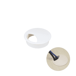 Passa Fio Cabo de 46 Mm Branco Para Mesas E Bancadas Mk