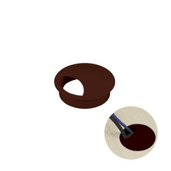 Passa Fio 59 Mm Marrom Para Mesas E Bancadas - Bigfer