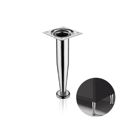 Pé Távola de Aço Cromado de 20 Cm Com Regulagem Para Armários E Móveis Hd