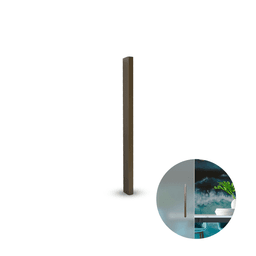 Puxador Slim de 30cm Em Champanhe 1001 Para Porta de Vidro Rometal