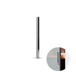 Puxador Slim de 30cm Em Cromo Brilho Para Porta de Vidro Rometal