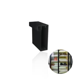 Perfil Montante Na Cor Preto Para Vidro Rm059 Rometal