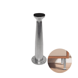 Pé Távola de Alumínio Escovado de 15 Cm Com Regulagem Para Armários E Móveis Mk