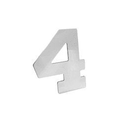 Número Residencial 4 Espelhado