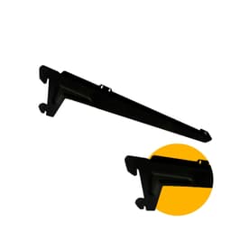 Suporte Preto de 35 Cm Com Aba Para Trilho Cremalheira