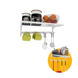 Kit Organizador Modular Aramada Multiuso Branco Com Ganchos Mo0079