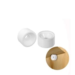 Suporte Redondo Para Prateleiras 9 X 15 Mm Branco 100 Un - Bigfer