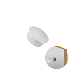 Tapa Furo Interno 08 Mm Branco 100 Unidades - Sr