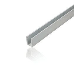 Trilho Canaleta U 3/8" Alumínio Para Portas de Correr- 2 Barras de 3 Metros
