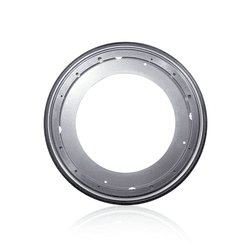 Rodízio Prato Giratório Redondo de 355 Mm Em Aço Zincado Para Mesa Tampo Mk