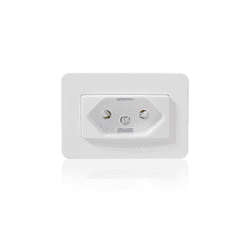 Tomada Easy Instal Simples Branca de Embutir de 2 Pinos + 1 Terra de 20a 250v Guidini