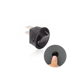 Botão Interruptor Gota Bolinha Redondo Preto de Embutir Para Led Em Móveis Nuze