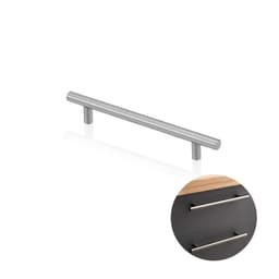 Puxador Haste Redondo Aço Inox 201 Escovado 192 Mm / 30 Cm Para Gavetas Dmt