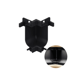 Conexão Canto Interno Preto Perfis Cava Led Pe-281