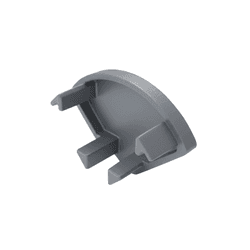 Ponteira Cromo Acetinado Para Perfil Led Baixo de Embutir Pe330 Rometal